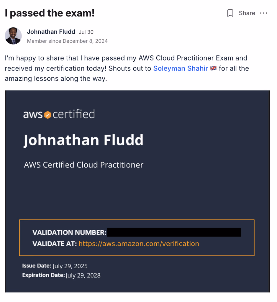 Customer testimonial 1